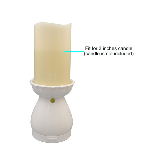 EcoGecko® Aromatherapy Essential Oil Diffuser and Candle Holder with Changing Color Led Lights - Image 5
