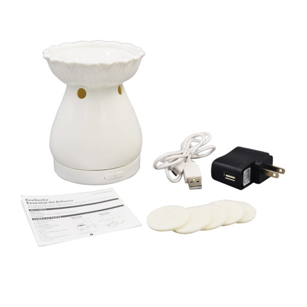 EcoGecko® Aromatherapy Essential Oil Diffuser and Candle Holder with Changing Color Led Lights - Image 4