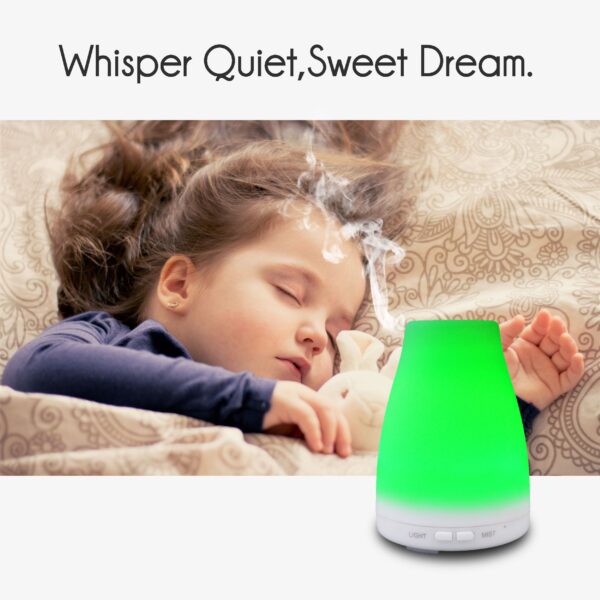 EcoGecko Essential Oil Diffuser, Aroma Oil Diffuser  Cool Mist Humidifier with Timer, 7 Color LED Lights, Auto Shut-Off for Home Bedroom Officea - Image 6