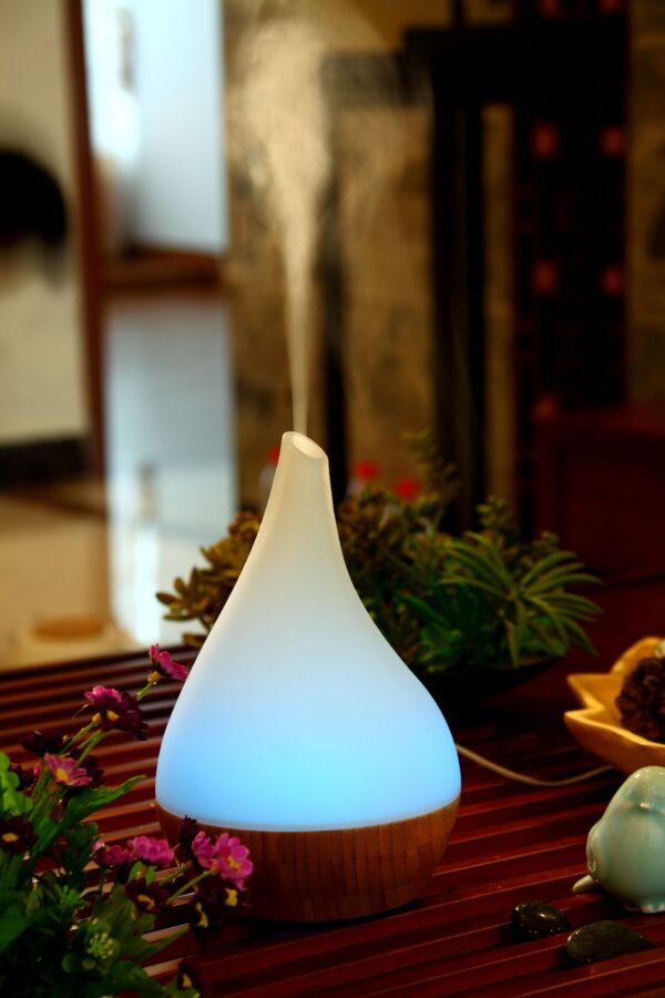EcoGecko Essential Oil Diffuser Aromatherapy Oil Diffuser Solid Wood Bamboo Wood with Glass Top, Ultrasonic Cool Mist Oil Diffuser with Soft Color Changing Lights, Waterless Auto Shut-off  - Image 6