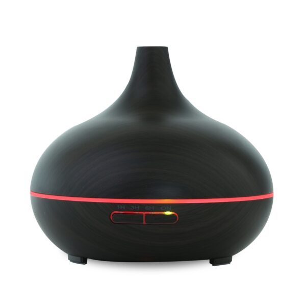 EcoGecko Dark Wood Grain Look Essential Oil Diffuser, Ultrasonic Diffusing Cool Mist Humidifier with Timers for Office Home Bedroom Baby Room Study Yoga Spa, with Timer and 7 Color Night Light   - Image 6