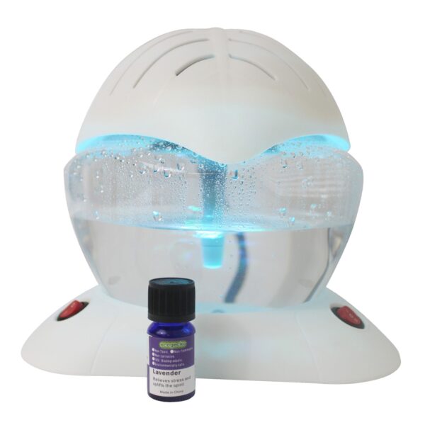 EcoGecko Color Wheel Air Revitalizer, Air Washer, Air Freshener, Room Aromatizer, Aroma and Essential Oil Diffuser with 7 Color adjustable LED Lights Plus Included Lavender Oil