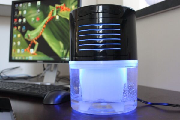 EcoGecko Solar System Air Revitalizer With UV LIght, Air Freshener, Room Aromatizer, Oil Diffuser with Lavender Oil - Air Revitalizer Diffuser with UV Light, , Black - Image 3