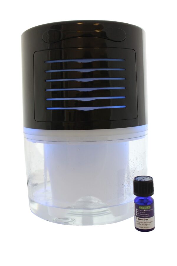 EcoGecko Solar System Air Revitalizer With UV LIght, Air Freshener, Room Aromatizer, Oil Diffuser with Lavender Oil - Air Revitalizer Diffuser with UV Light, , Black - Image 2