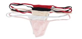 Flirtzy Womens Y Back String G-String Thong Panties Panty Underwear Lingerie, M/L, 5 Pack