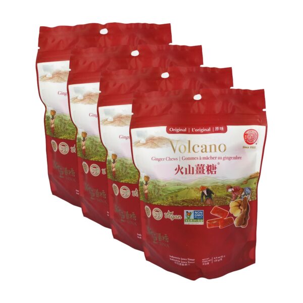 Volcano Original Ginger Chews, 4.4 oz Per Bag