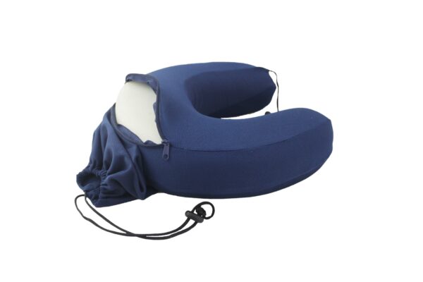 Bolan Memory Foam Breathable Comfortable Travel Pillow, U-Shaped Adjustable Airplane Car Flight Pillow, Compact, Foldable, Fits Into its Own Attached Small Bag for Planes, Trains and Car Trips - Image 5