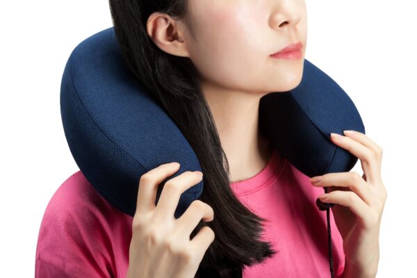 Bolan Memory Foam Breathable Comfortable Travel Pillow, U-Shaped Adjustable Airplane Car Flight Pillow, Compact, Foldable, Fits Into its Own Attached Small Bag for Planes, Trains and Car Trips - Image 6