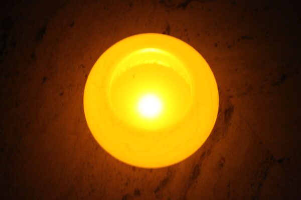 EcoGecko 5, 6 or 8  Inch Round Wax Sphere LED Flameless Candle with 5 Hour Timer, AA Batteries, Super Long Battery Life - Image 3