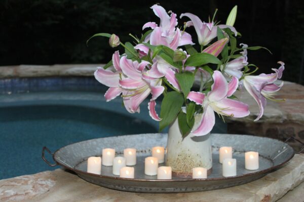 EcoGecko Indoor Outdoor Weatherproof Flameless Warm Glow Votive Candles with Remote and Timer, Battery Powered Candles, Tealights, Batteries Included  - Image 3