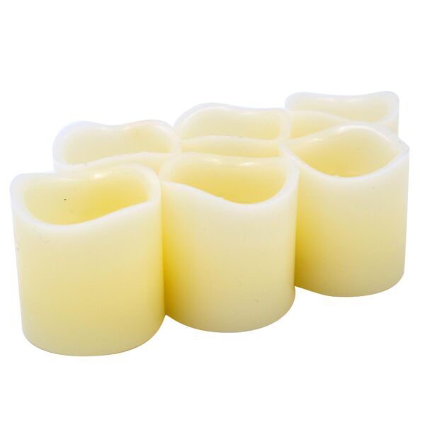 EcoGecko Set of 6 Real Wax LED Votive Candles, LED Flameless Candles With Timer - Votive Size, Battery Candle Set, Flickers Realistically. D 2 X H 2 Inches - Image 12