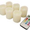 EcoGecko Flameless LED Color Changing Votive Candles with Remote and Timer, Batteries-Included, Melted Edge, Multiple colors