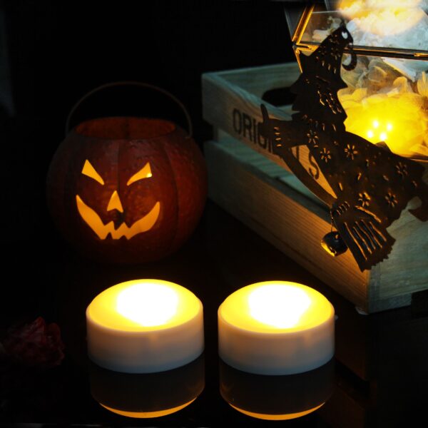 EcoGecko Set of 2 Remote Controlled w Timer  Multi Purpose LED lights, Under Cabinet Light, Closet Light, Storage Room Light, Pumkin Light, Candle Light - Image 5