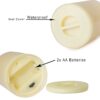 EcoGecko 3 PCS Outdoor Weatherproof Flameless Candles with Timer, Realistic Flickering LED Pillar Candles,  Battery Operated Candles, Long Battery Life 1500+ Hours, Melted Edge 3"x4", 5", 6" - Image 5