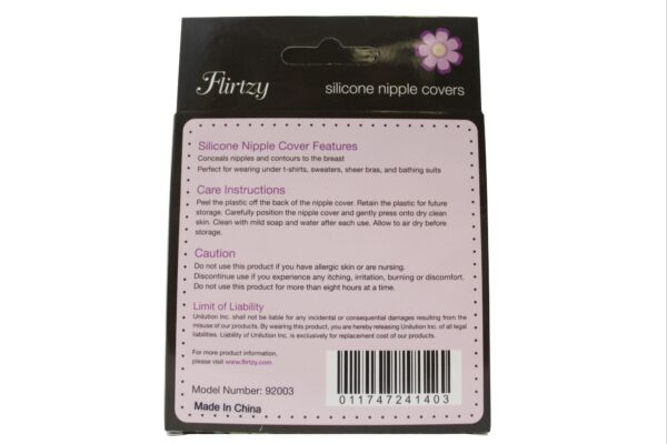 Flirtzy Self-Adhesive Silicone Nipple Cover, Invisable Nipple Concealers, Conforms to Breast with Flower Shape, Reusable, Washable - Image 3
