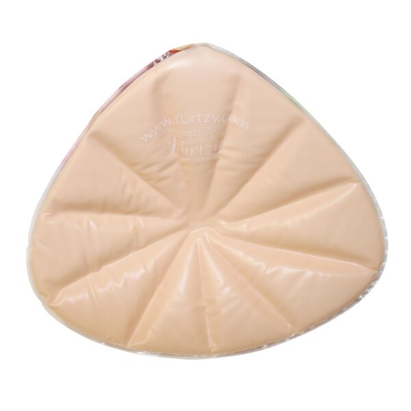 Flirtzy Lightweight Massage Back Mastectomy Triangle Silicone Breast Form with Nipple - Image 2