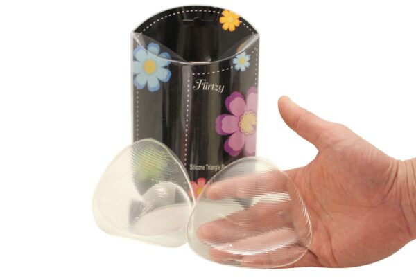 Flirtzy Transparent Silicone Bra and Bikini Gel Push Ups Cup InsertsTriangle Shaped Enhancement Waterproof Inserts for Bikini, Swimsuit and Bra, Adds a Cup Size - Image 5