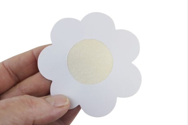 Flirtzy Disposable Waterproof Nipple Cover Pasties, Beige, NippleCovers, Breast Pasties Adhesive Bra Nippleless  - Image 3