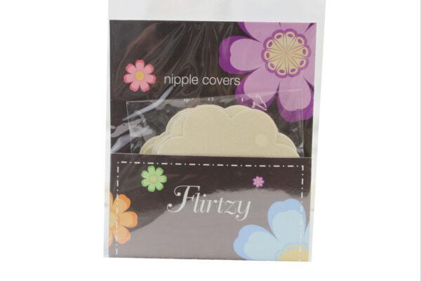 Flirtzy Disposable Waterproof Nipple Cover Pasties, Beige, NippleCovers, Breast Pasties Adhesive Bra Nippleless  - Image 2