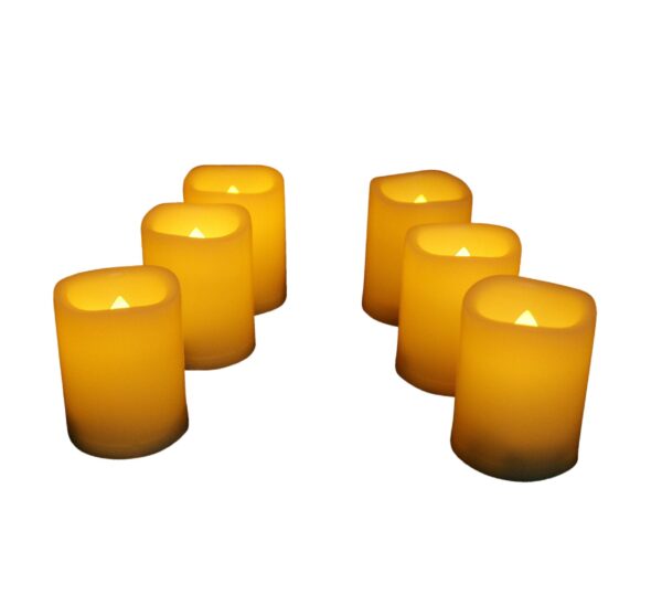 EcoGecko Flameless LED Votive Candles with Remote and Timer (4, 5, 6 and 8-hour timer options) LED Tealights - Indoor Outdoor Flickering Candles, Battery Operated - Image 2