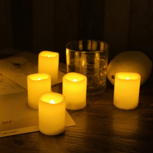 EcoGecko Flameless Candles, Flameless Votive Candles LED Votives with Timer, Battery-operated LED Candles with Timer, Long Battery Life 200+ Hours, Battery Included - Image 3