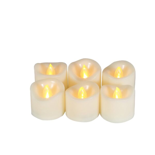 Candle Choice 6 Piece Realistic Flameless Votive Candles with 6 HourTimer, Battery Powered LED Votive Candles, Long Battery Life, Batteries Included