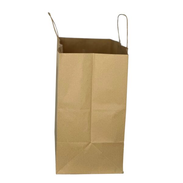 EcoGecko Brown Recycled Paper Bags with Handles Bulks 14.9 X 8.6 X 13.3 Perfect for Retail, Packaging, Shopping, Gifts, Goody, Party, Wedding, Craft and Merchandise Kraft Bag for Business - Image 3