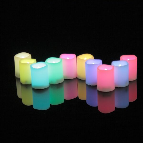 Candle Choice Realistic Color Changing Flameless Votive Candles Bright Battery Operated RGB Multi-color LED Votives with Remote and Timer 1.5”x2” Party Wedding Birthday Holiday Décor Gift - Image 4