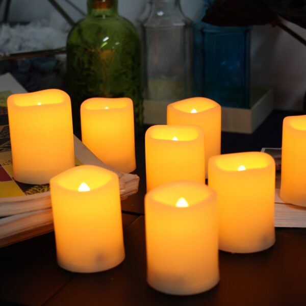 Candle Choice Set of 10 Flameless Votive Candles with Remote and Timer - Image 5