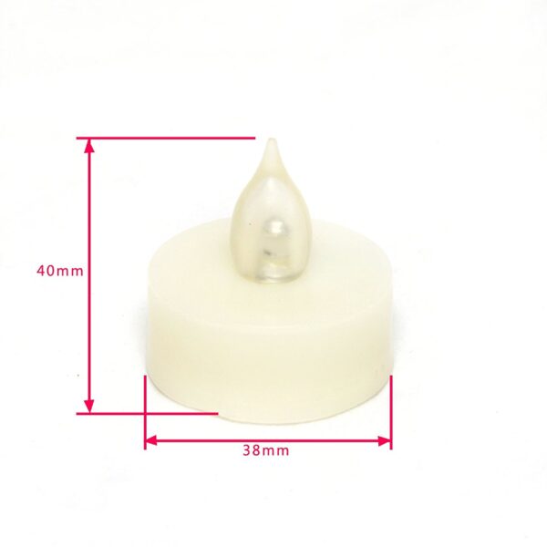 6 Piece Set Premium Flameless Tealights with Timer, LED Tealights, Battery Powered Tealights, Battery-operated Tea Lights with Timer, Long Battery Life, 200+ Hours Battery Life - Image 3