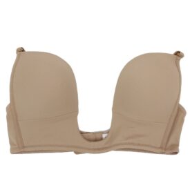 Fullness Womens V Shape Push Up Deep Plunge Convertible V Bra, Max Cleavage Booster Shaper, Wear Multiple Ways with Convertible Straps