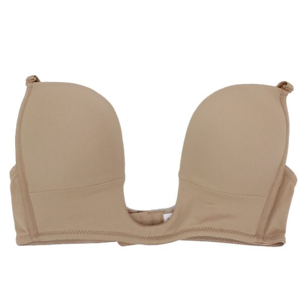 Fullness Womens V Shape Push Up Deep Plunge Convertible V Bra, Max Cleavage Booster Shaper, Wear Multiple Ways with Convertible Straps