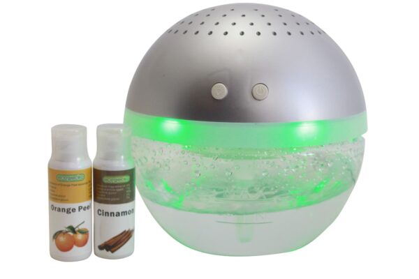 EcoGecko Magic Ball, Light Up Air Revitalizer, Air Freshener, Room Aromatizer, Aromatherapy, Aroma and Essential Oil Diffuser with Orange Peel, Cinnamon Oils, 2 Bottle 30ml Each   - Image 5