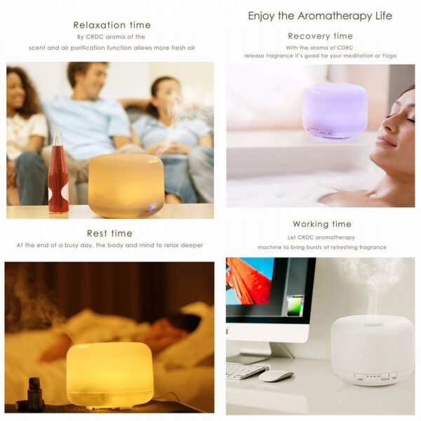 EcoGecko Mr Mister 1000ML Ultrasonic Essential Oil Air Diffuser, Cool Mist Humidifer with 7 Color LED Light, Waterless Auto Shut-Off - Image 5