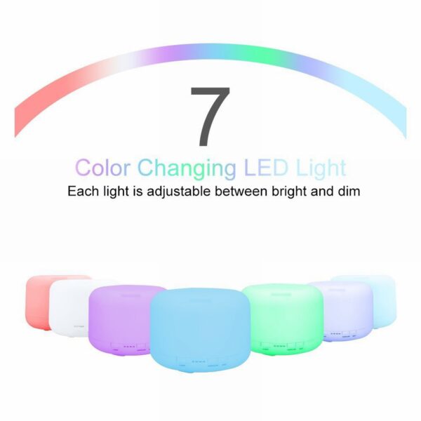 EcoGecko Mr Mister 1000ML Ultrasonic Essential Oil Air Diffuser, Cool Mist Humidifer with 7 Color LED Light, Waterless Auto Shut-Off - Image 8