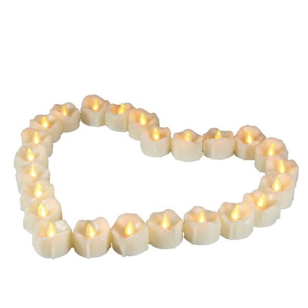 Candle Choice 24 PCS Premium Realistic Flameless Votive Candles, Battery-operated Tealights, Long Battery Life 120+ Hours, 1.5"(D)1.5"(H), batteries included