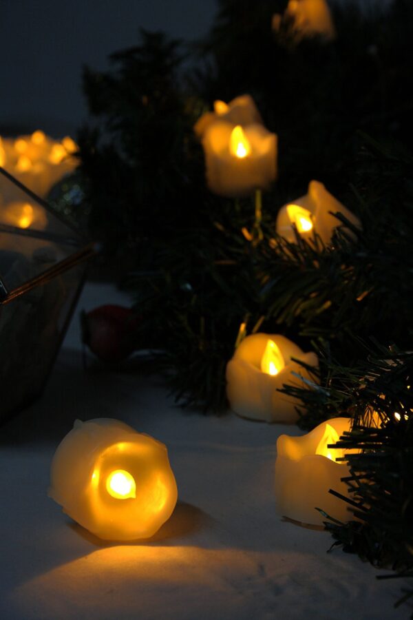 Candle Choice 24 PCS Premium Realistic Flameless Votive Candles, Battery-operated Tealights, Long Battery Life 120+ Hours, 1.5"(D)1.5"(H), batteries included - Image 2