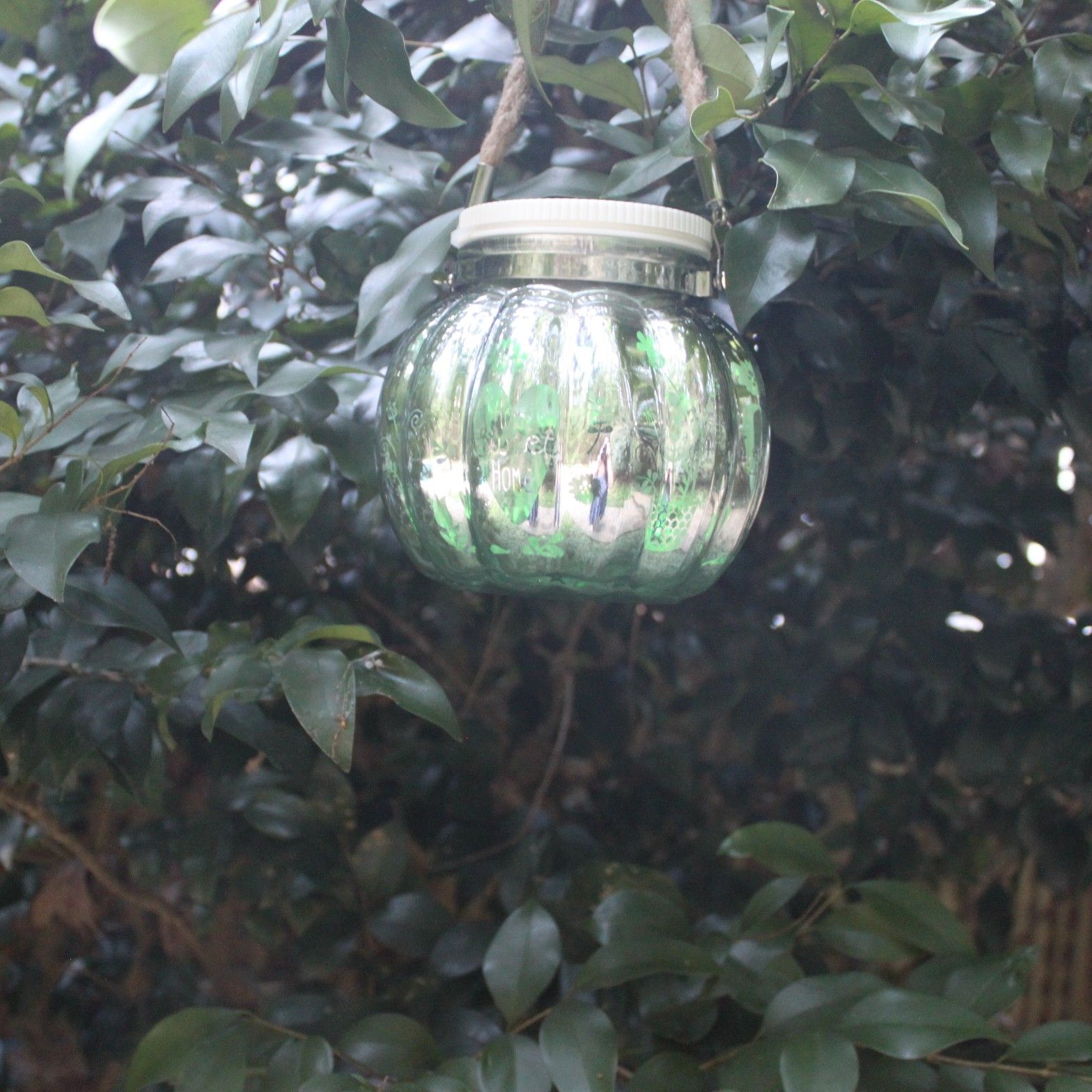 Candle Choice Mason Jar Light, Waterproof Indoor/Outdoor LED Lantern, Battery Operated with Remote & Timer, Home Sweet Home Design - Image 4