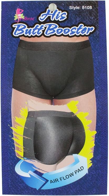 Fullness His Butt Booster Men's Underwear Padded Booty Backside Buttocks Enhancer Molded Pad Boyshort Brief with Air Flow Butt Pads - Image 3