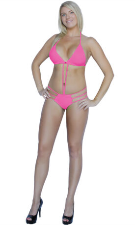 Flirtzy Women's Strappy Cut-Out Monokini One-Piece Swimsuit with Spider-Inspired Back Design